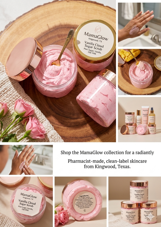 Pink Cloud Foaming Sugar Scrub (Oatmeal + Gentle Exfoliation)